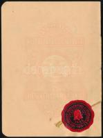 1946 Tata-Tóvárosi Közgazdasági és Iparbank Rt. betétkönyve, 6 számozott lappal, kitöltéssel