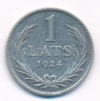 Lettország 1924. 1L Ag T:2 kis ph, karc Latvia 1924. 1 Lats Ag C:XF small edge error, scratch Krause KM#7