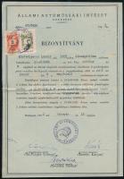 1951-1961 5 db gépkocsi és motorkerékpár vezetői engedélyek és bizonyítványok, okmánybélyegekkel