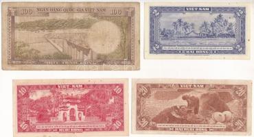 Vietnam / Dél-Vietnam 1955. 2D + 1962. 10D + 1962. 20D + 1966. 100D T:II-III-
Vietnam / South Vietn...