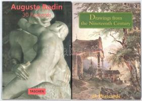 2 db MODERN képeslapfüzet: Auguste Rodin (Taschen), Drawings from the Nineteenth Century