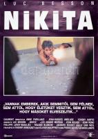 1990 Nikita, francia film, nagyméretű filmplakát, moziplakát, rendezte: Luc Besson, apró gyűrődésekkel, 81x57 cm