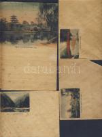 4 db selyempapír boríték Japánt ábrázoló képekkel / 4 silk papaer envelope