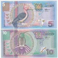 Suriname 2000. 5G + 10G T:I Suriname 2000. 5 Gulden + 10 Gulden C:UNC Krause P#146, P#147