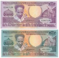 Suriname 1986. 100G + 1988. 250G T:I Suriname 1986. 100 Gulden + 1988. 250 Gulden C:UNC Krause P#133, P#134