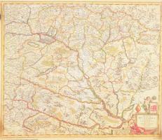 Hungariae et Regionum, quae ei quondam fuére uintae ut Transilvaniae, Valachiae, ..., Frederici De Wit, amszterdami, 1688-as kiadás modern reprintje, ofszet, 58x48,5 cm