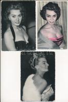 3 db MODERN színésznő képeslap: Sophia Loren / 2 MODERN actress postcards: Sophia Loren