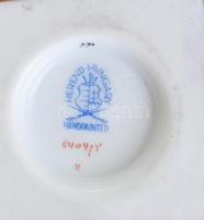 Herendi Viktória mintás körmös mini váza, kézzel festett, jelzett, hibátlan, m:7,5 cm