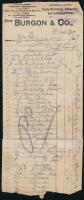 1897 Dr. to Burgon & Co. fejléces számla, 2 db
