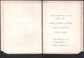 1979 Lázár György (1924-2014) és felesége részére vacsorára meghívó Raymond Barre francia minisztere...