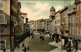 Fiume, RIjeka; Corso / street view, shops. C. Oberdorfer (b)