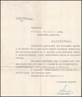 1940 Adóhivatali kinevezés államtitkár aláírásával