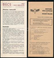 cca 1930-1970 8 db vegyes magyar és idegen nyelvű turisztikai prospektus, Air France Németország, Er...