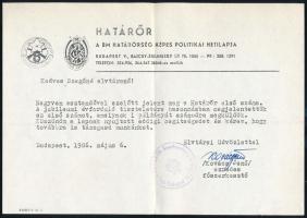 1986 Határőr folyóirat I. évfolyam 1. számának 500 példányban megjelent ünnepi hasonmás kiadása, ajá...