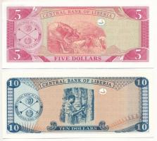 Libéria 2003. 5$ + 2009. 10$ T:I
Liberia 2003. 5 Dollars + 2009. 10 Dollars C:UNC
Krause P#26, P#2...