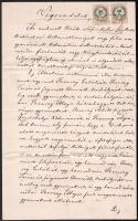1884 Bp., végrendelet viaszpecséttel, okmánybélyegekkel