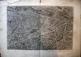 15db katonai térkép, nagyrészt sérült