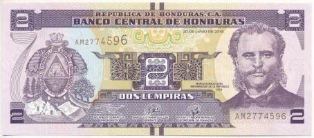 Honduras 2019. 2L T:I Honduras 2019. 2 Lempiras C:UNC Krause P#97 (B#345d)