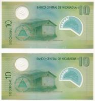 Nicaragua 2007. 10C (2x) közeli sorszámok T:I
Nicaragua 2007. 10 Córdobas (2x) close serial numbers...