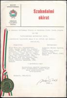 1986 Bp., Magyar Népköztársaság által kiadott szabadalmi okirat