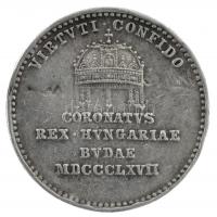 Osztrák-Magyar Monarchia / Bécs 1867A "Ferenc József koronázása Budán" Ag zseton. "Fr...