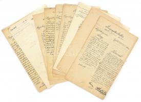 1891 10 db Moson vármegyei közigazgatási irat Simon Gyula főispán aláírásával