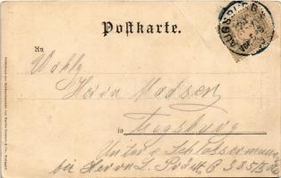 1900 Im Walde. Aus A. Hendschel's Skizzenbuch / Lady art postcard, romantic couple (fa)