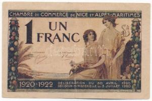 Franciaország / Nice 1920. 1Fr T:III France / Nice 1920. 1 Franc C:F
