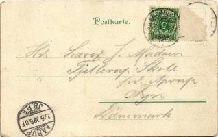 1899 (Vorläufer) Heinerich - mir graut vor Dir! / Lady art postcard, romantic couple, humour. Art No...