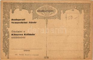 Kosok a vályúnál. Budapesti Nemzetközi Vásár. Üdvözlet a Könyves Kálmán kiállításáról / Hungarian fo...