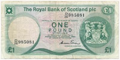 Skócia 1985. 1P T:III beszakadás Scotland 1985. 1 Pound C:F tear Krause P#341