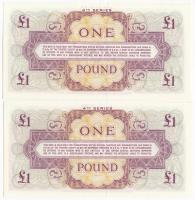 Nagy-Britannia / Katonai kiadás 1962. 1Ł "4. sorozat" (2x) sorszámkövetők T:I
United King...