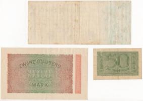 Németország 1923-~1945. 5db-os bankjegytétel T:III,III- közte szép papír
Germany 1923-~1945. 5pcs b...