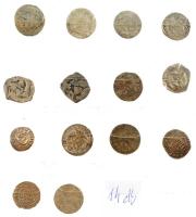 14db-os, vegyes magyar és külföldi, 16-17. századi Ag érmetétel, közte 1571K-B Denár Ag "Miksa&...