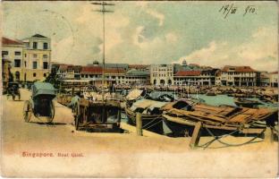 1910 Singapore, Boat Quai (fl)