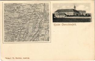 Oberschönenfeld, Kloster / monastery, map. Verlag J. Th. Haneklau (EK)