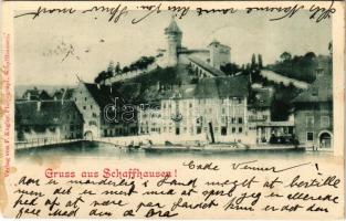 1900 Schaffhausen, bridge, steamship. Verlag v. F. Kugler Photograph (EM)