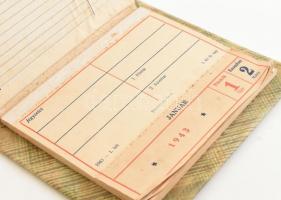 1943 dekoratív fali asztali naptára, feljegyzések nélkül, kissé sérült