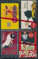 1994-1997 3 db Coca Cola, 1 db Zwack Unicum telefonkártya eredeti bontatlan csomagolásában