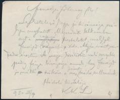 1930.III.13 Habsburg József Ferenc főherceg (1895-1957), József Ágost fia gratuláló levele Kézdi-Kov...