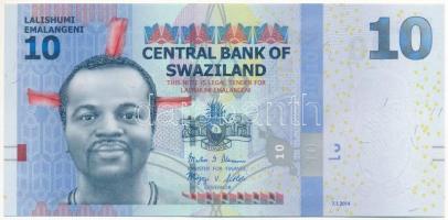 Szváziföld 2014. 10E AB 0564298 T:I Swaziland 2014. 10 Emalangeni AB 0564298 C:UNC Krause P#36