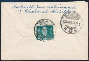 1930.március Martinelli Jenő (1886-1954) szobrászművész autográf gratuláló sorai Kézdi-Kovács László...