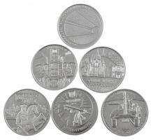 Ukrajna 2017-2021. 5H alpakka (6xklf) forgalomba nem került emlékkiadások T:1- (PP) ujjlenyomat
Ukr...