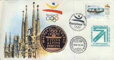 1992. "Barcelona" emlékérem érmés borítékon T:PP Csak 10.000db!