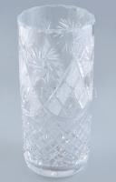Csiszolt kristály váza, hibátlan, m: 30 cm / crystal vase