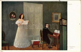 Chopin. Wiener Kunst B.K.W.I. Serie 895/3. s: L. Widlicka