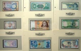 Jó világgyűjtemény az 1930-as évektől, 94db klf bankjegy, jobbakkal, mint Belize, Egyesült Arab Emir...