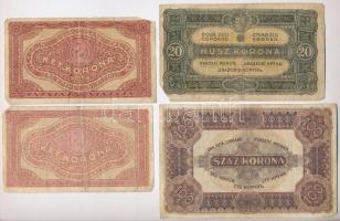 1920. 1K (6x) + 2K (2x) + 20K + 100K T:III,III- folt, szakadás