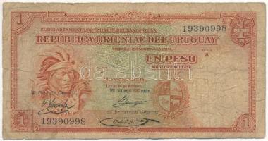 Uruguay 1937. 1P "EG, FSZ, JCN" T:III- Uruguay 1937. 1 Peso "EG, FSZ, JCN" C:VG Krause P#28d