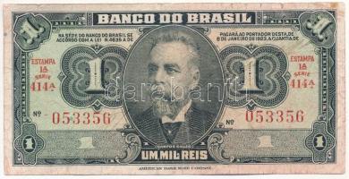 Brazília 1944-1953. 1000R (1C) T:III,III- Brazil 1944-1953. 1000 Réis (1 Cruzeiro) C:F,VG Krause P#131A